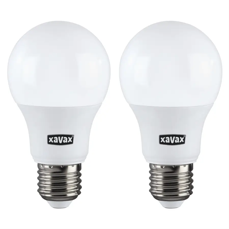 Xavax LED žiarovka, E27, 806 lm (nahrádza 60 W), teplá biela, 2 ks v krabičke (cena za balenie)