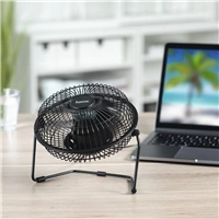 Hama stolový ventilátor Metal, 20 cm (8"), 2 stupne rýchlosti, USB napájanie