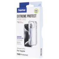 Hama Extreme Protect, kryt pre Apple iPhone 16 Pro, materiál D3O, nezažltne, priehľadný