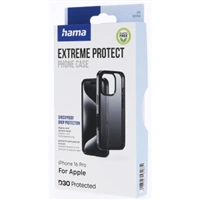 Hama Extreme Protect, kryt pre Apple iPhone 16 Pro, materiál D3O®, priehľadný čierny