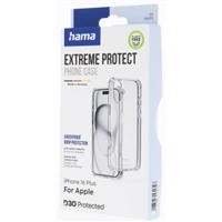 Hama Extreme Protect, kryt pre Apple iPhone 16 Plus, materiál D3O, nezažltne, priehľadný