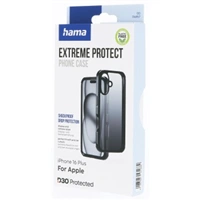 Hama Extreme Protect, kryt pre Apple iPhone 16 Plus, materiál D3O®, priehľadný čierny