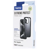 Hama Extreme Protect, kryt pre Apple iPhone 16 Pro Max, materiál D3O®, priehľadný čierny