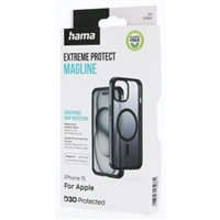 Hama Extreme Protect MagCase, kryt pre Apple iPhone 15, magnetický, D3O, kompatib.s MagSafe, čierny