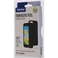 Hama Fantastic Feel, kryt pre Apple iPhone 7/8/SE 2020/SE 2022, hebký povrch, čierny