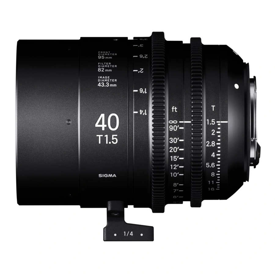 SIGMA CINE 40 mm T1.5 FF FL F/CE METRIC Fully Luminous pre Canon EF