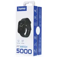 Hama 5000, smart hodinky, funkcia telefonovania, vode odolné IP68, Siri/ Google Assistant, čierne