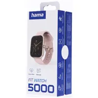 Hama 5000, smart hodinky, funkcia telefonovania, vode odolné IP68, Siri/ Google Assistant, ružové