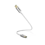 Hama kábel USB-C 2.0 typ C-C 0,2 m, opletený, biely