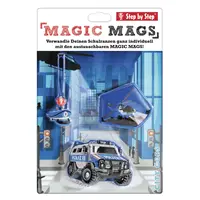 Doplnkový set obrázkov MAGIC MAGS Policajné auto Diego k aktovkám GRADE, SPACE, CLOUD, 2v1 a KID