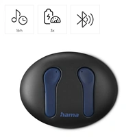 Hama Bluetooth slúchadlá Spirit Unchained, kôstky, ENC, Qi, čierna