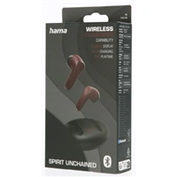 Hama Bluetooth slúchadlá Spirit Unchained, kôstky, ENC, Qi, červená/čierna (rozbalený)