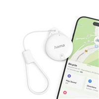 Hama lokalizačný čip/vyhľadávač kľúčov/predmetov, Apple Find My, certifikácia MFi, Bluetooth, biely