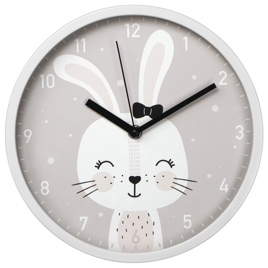 Hama Lovely Bunny, detské nástenné hodiny, priemer 25 cm, tichý chod (rozbalené)