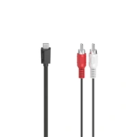 Hama audio adaptérový kábel USB-C na 2 cinch, aktívny, 1,5 m