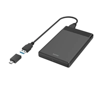 Hama kryt na 2,5" SSD/HDD disk, USB-A + USB-C, SATA, USB 3.2 Gen 1