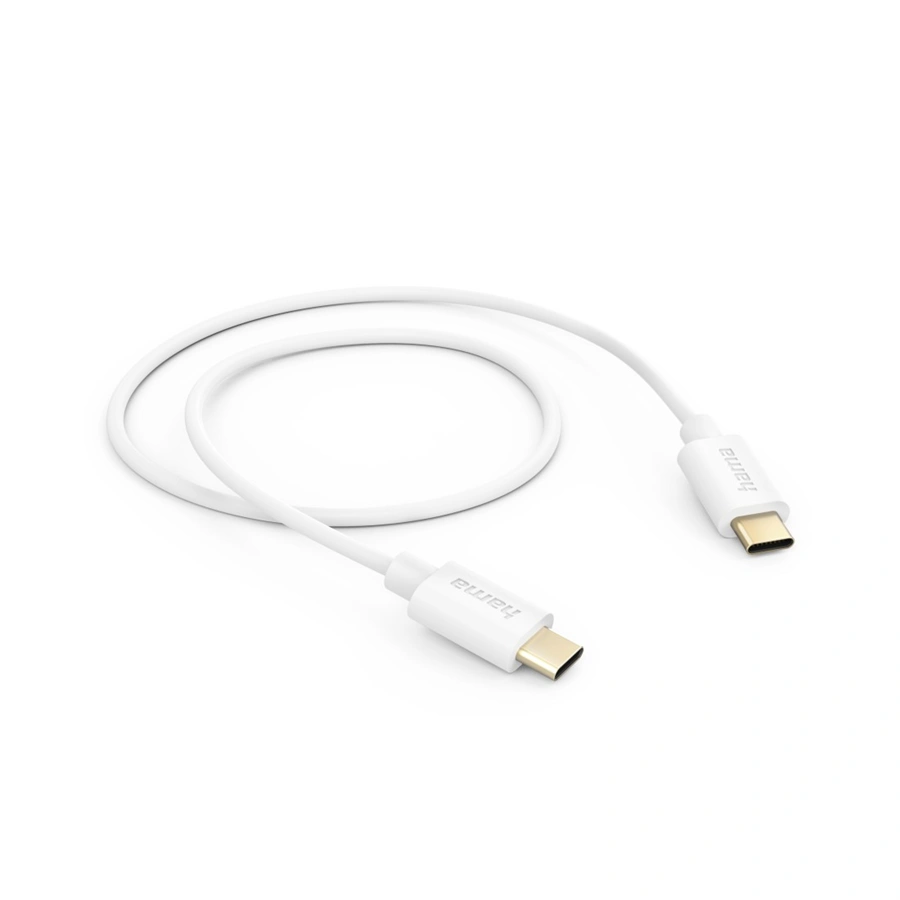 Hama kábel USB-C 2.0 typ C-C 1 m, biely (rozbalený)