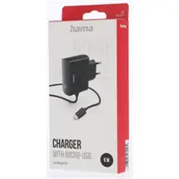 Charger with Micro-USB Connection, 6 W, 1.0 m, black