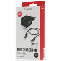 Hama set: rýchla USB nabíjačka USB-C PD/QC 25 W + kábel USB C-C 1,5 m (rozbalený)