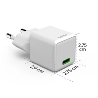 Hama rýchla USB nabíjačka, USB-C PD/QC 20 W, super-mini