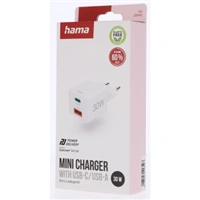 Hama rýchla USB nabíjačka USB-C + USB-A, PD/QC, 30 W (rozbalený)