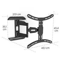 Hama nástenný držiak TV, 400x400, pohyblivý, 35 kg