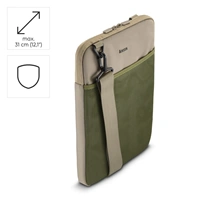 Hama To Go, obal na notebook/tablet, uhlopriečka do 31 cm (12,1"), popruh na rameno, béžový/zelený