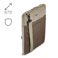 Hama To Go, obal na notebook, pre uhlopriečku 34-36 cm (13,3-14,1"), popruh na rameno, béžový/hnedý