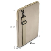 Hama To Go, obal na notebook, pre uhlopriečku 34-36 cm (13,3-14,1"), popruh na rameno, béžový/hnedý