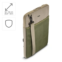 Hama To Go, obal na notebook, pre uhlopriečku 34-36 cm (13,3-14,1"), popruh na rameno, béžový/zelený