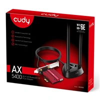 Cudy AX5400 Wi-Fi 6E PCI-Express sieťová karta, Tri-Band, ext. anténa so stojančekom (WE4000)