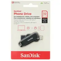 SanDisk Phone Drive USB-C/USB-A 32 GB 3.2 Gen 1, 100 MB/s, čierny