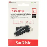 SanDisk Phone Drive USB-C/USB-A 64 GB 3.2 Gen 1, 100 MB/s, čierny