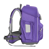 Školská aktovka pre prváčikov – 4 dielny set, Step by Step BASIS PURPLE KONFETTI,AGR