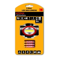 Kodak LED čelovka Headlamp 300, 300 Lúmenov + 3x AAA Extra Heavy Duty